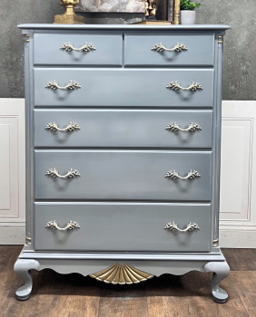 Gray chest of drawers dresser